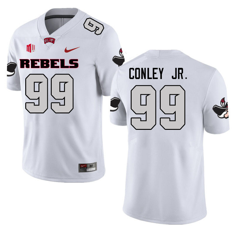 Men #99 Keith Conley Jr. UNLV Rebels College Football Jerseys Stitched Sale-White